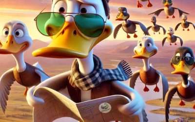 La migración de patos.