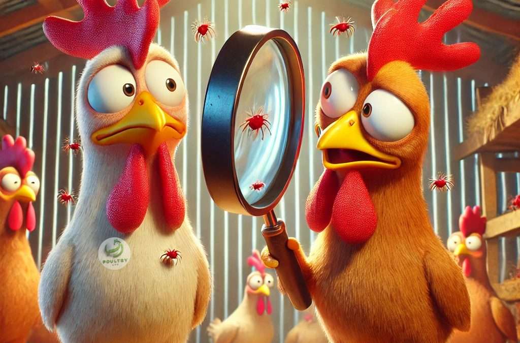 Estudio sobre la infestación de piojos en gallinas en sistemas de postura sin jaulas.