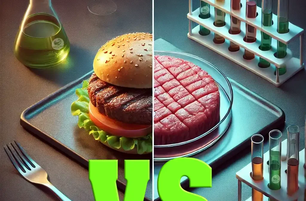Carne vegetal versus carne cultivada.